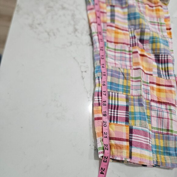 Mark Fore & Strike Capri Pants Size 12 Madras Vintage Patchwork Plaid Cotton - Picture 9 of 11